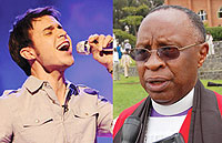 L-R : Kris Allen ; Bishop Rucyahana.