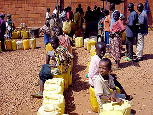 People in line for that precious water
