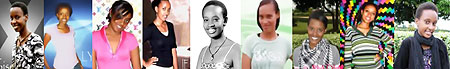 L-R : Gisele Nyampundu ; Lydia Uwimana;Zainab Gulam;Jessica Sendama;Natasha Umuhoza;Vaness Mukamwiza;Nadia Karemera;Nyira Ingulu;Sandra Akaliza