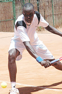 Rwandau2019s tennis ace Jean Claude Gasigwa is trying to get back to full fitness ahead of this yearu2019s Davis Cup. (File Photo)