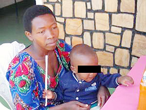Belia Yanfashize with her second child (Photo:Frank Kagabo)