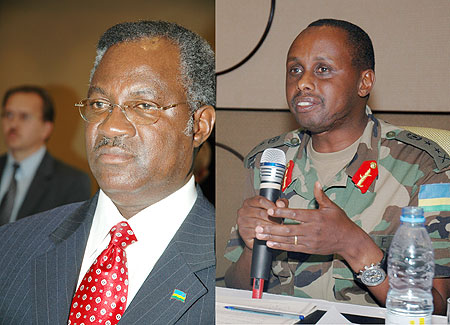L-R : Former Minister of Defence Gen.Marcel Gatsinzi ; PROMOTED; Ceasar Kayizari was elevated to Lt. General (File Photo)