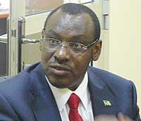 Ambassador Clever Gatete, the Deputy Governor of the Central Bank. (Photo/ J. Gahamanyi)