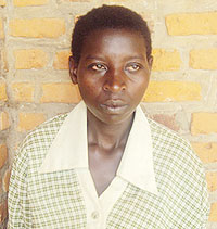 The suspect at Gatunda Police Post. (Photo: D. Ngabonziza)