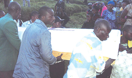 RIP: The body of the late Alex Niyibizi, the former assistant district education director in Rutsiro was also recovered two days ago.