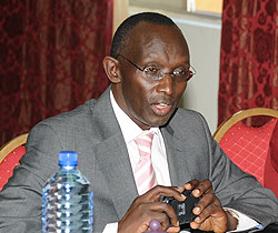 Deputy Chief Justice Sam Rugege closing the workshop yesterday (Photo J Mbanda).