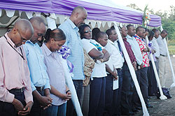 Some of the people who took part in the memorial service for genocide victims on Friday.(Photo: F. Goodman)