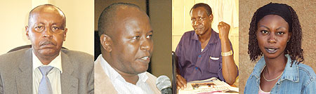 L-R : MP Jean Baptiste Rucibigango ; Shyaka Kanuma ; Paul Padua ; Alphonsine Umwali.