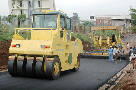 Construction of a road in Kigali City (File Photo)