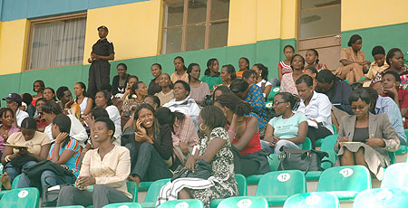 A cross section of some of the motorists who turned up for yesterdayu2019s examination (Photo; F. Goodman)
