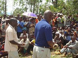 UMUGANDA at NSOBA SITE:  local residents in Bugesera were enthusiastic after being told about the forthcoming project during last saturdayu2019s Unuganda