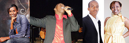 L-R : Irene Gabby Kamanzi ; Patrick Nyamitari ; Alexis Dusabe ; Diane Nkusi.