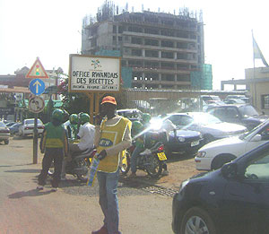 An airtime vendor is on standby for potential customers (Photo by K. Odoobo)