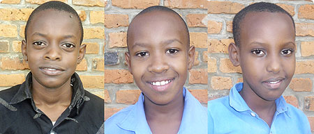 L-R : Kesny Kayijuka ;  Jermie Uwishaka ; Deliciar Natete