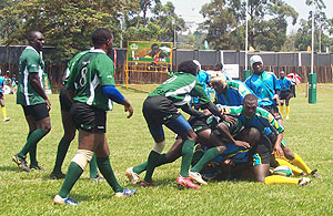 Rwandau2019s national side u2018the Silverbacksu2019 in action during a recent regional event. (File photo)
