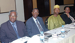 ATTENTIVE; Ministers participate in the sensitization workshop on EAC Customs Union yesterday ( Photo  by Goodman).