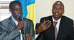 L-R: RAPPED RSF; ARJ Gaspard Safari,  Information Ministry DG Ignatius Kabagambe (File Photo)