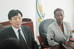 Chinau2019s Zhai Jun meeting with Louise Mushikiwabo (File Photo)