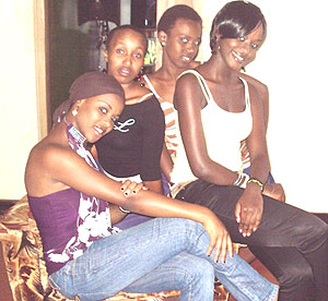 Josiane, Allioni,Yvette and Nicky of the up- and -comming J-A-V-K all female music group.( Photo. G.Mugoya)