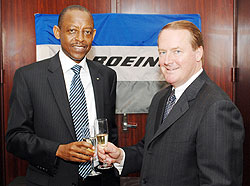 Ambassador James Kimonyo and Boeing Vice President, Jeff Hofgard.