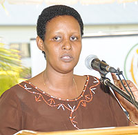 DECRIED GBV: The head of the Gender Monitoring Office Odda Gasinzigwa (File Photo)