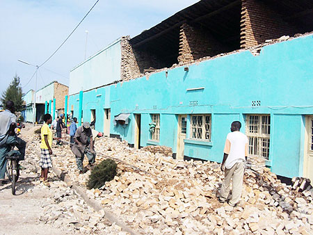 One of the old structures undergoing renovation. (Photo: D. Sabiiti)