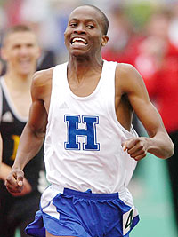 Peter Kosgei finished third in the half marathon race.