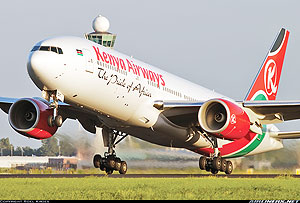 KQ Airline taking off. (File Photo)