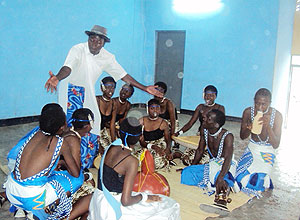 Part of a drama cast depicting  students role in the upcoming elections. (Photo: D. Sabiiti)