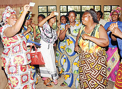 Congolese Women celebrate after getting refugee Identity cards (Photo J Mbanda)