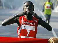 HAPPIER TIMES; Disi celebrates after one of his victories in Europe