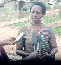 The mayor of Kigali city Dr. Aisa Kirabo Kacyira addressing the media yesterday (Photo / F. Goodman)