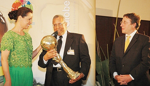 Dr. B. P Agrawal of India emerged winner of the 2010 Energy Globe World award held in Kigali yesterday. (Photo F. Goodman)