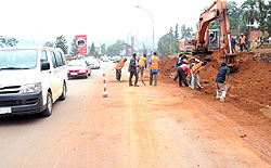 The Kanogo-City centre road expansion has started with only traffic heading to city being allowed access. City has commited a big part of its budget to infrastructure(Photo J Mbanda)