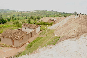 Some of the families still living in the area where a modern hospital is planned (Photo JP Bucyensenge)