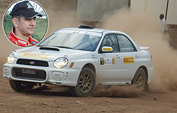 Cantanhede (Inset) powers his Subaru. He proved that class is permanent as he won this yearu2019s  KCB Mt. Gorilla rally. (File Photo)