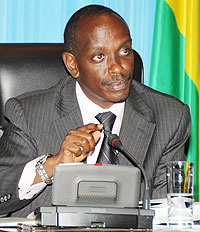 PRESENTING HIS CASE: The Minister of Health, Dr. Richard Sezibera addressing the parliament (Photo; J. Mbanda)
