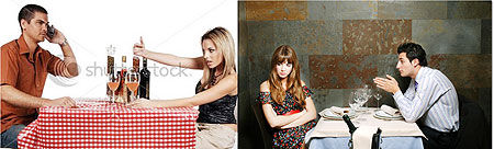 L-R : The jealous type ; The I want my space type.