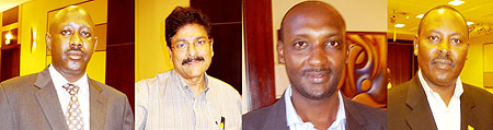 L-R : Herbert Gatsinzi ; Vijay Kumar ; Richard Tusabe ; Mubiligi Jean Pierre.