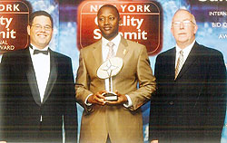 KPL General Manager, Alexis Kabuto (C) receiving the award. (Courtesy photo)