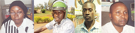 L-R : Anita Uwimana ; Emmanuel Ahondiniyo ; Innocent Habyarimana ; Robert Makuba ; John Kananura.