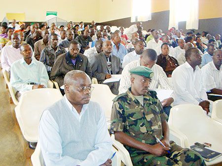 Members of PSF and other guests attending a meeting at the district last week. (Photo: A. Gahene)