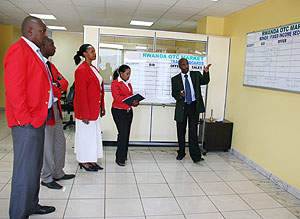 Stockbrokers at the Rwanda Over-the counter (ROTC) market.