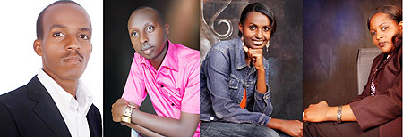 L-R : Alexis Dusabe ; Aimu00e9 Uwimana ; Gabby Kamanzi ; Aline Gahongayire.