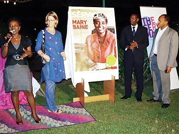 Idossou speak at the event shortly after revealing the cover of the magazine.