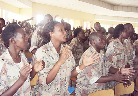Members of cooperatives during the civic training. 