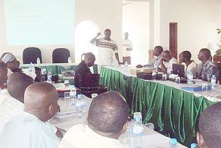Health officials at the meeting. (Photo: D. Ngabonziza)