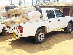 The impounded vehicle with illicit alcohol. (Photo: D. Ngabonziza)