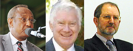 L-R : Ambassador Haile Menkerios ; Ambassador Colin Keating ; Ambassador Karel Kovanda.