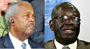 L-R : Congressman Donald Milford Payne ; Professor Ibrahim Gambari ; Antonietta Locatelli.